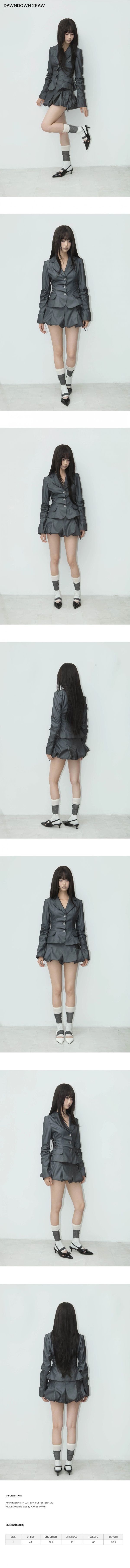BALLOON CORSET JACKET CHARCOAL