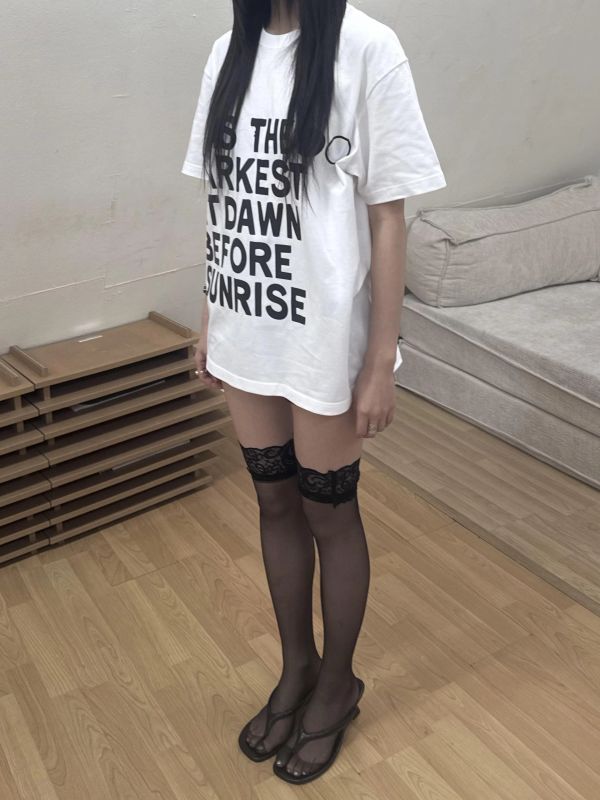 [UNISEX] BASIC PRINTING HALF SLEEVE T WHITE