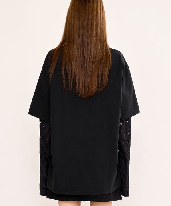Layered T Shirt - Black